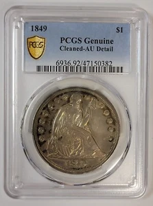 ๐ 1849 Liberty Seated Silver Dollar PCGS AU - Picture 1 of 6