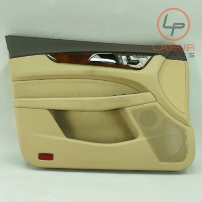 W218 12-14 Mercedes CLS Class Front Left Interior Door Panel Cover Beige DP474 - Image 1 of 4