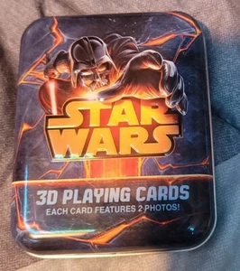 2013 3D STAR WARS HOLOGRAPHIC PLAYING CARDS COMPLETE FULL DECK IN COLLECTORS TIN - Picture 1 of 5