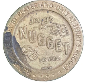 Jerry’s Nugget Casino Las Vegas $1.00 One Dollar Gaming Token 1966 Franklin Mint - Picture 1 of 9