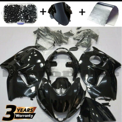 ABS Injection Bodywork Black Fairing Kit for Suzuki Hayabusa GSXR1300R 1999-2007 - Image 1 of 4