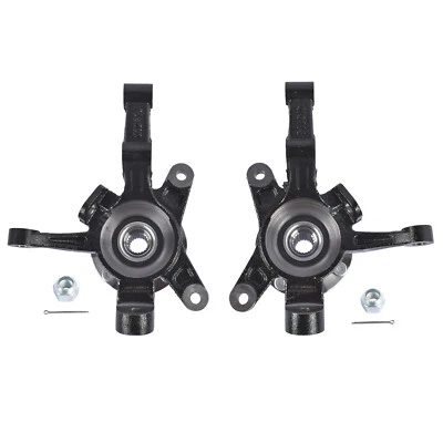 Set of 2 Steering Spindle Knuckles Black L + R for Chevy Aveo Pontiac G3 04-11 - Image 1 of 4
