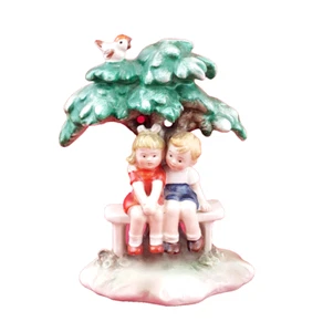 Goebel Kinderland - 2 Children Sitting On A Bench Besides A Tree GF 97 - TF 119 - Picture 1 of 8