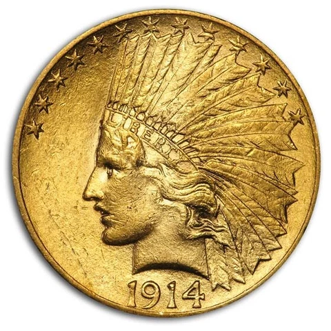 1914 $10 Indian Gold Eagle AU - SKU#30114 Cover