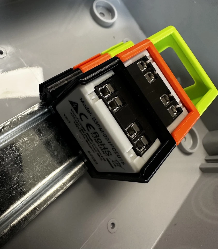 Hutschienenhalterungen für Shelly 1 PM Mini, 1 Mini, PM mini Gen 3