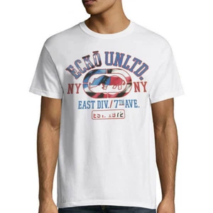NUEVO CON ETIQUETAS ECKO UNLTD. MSRP $40.99 CAMISETA HOMBRE BLANCA CUELLO REDONDO MANGA CORTA TALLA L - Imagen 1 de 1
