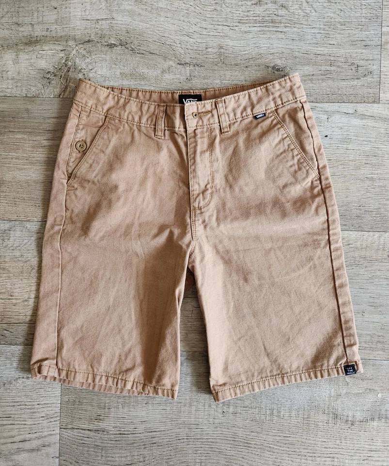 VANS Shorts Original Off the Wall Boys Size 16 Khaki Brown Chino Youth - Image 1 of 4
