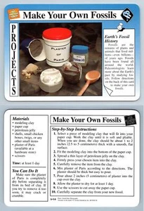 Make Your Own Fossils #A.14 - Projects - Treasures Of The Earth Grolier Card - Picture 1 of 1