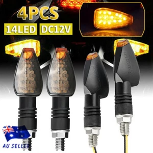 4X Motorcycle Turn Signal Smoke Lens LED Amber Indicator Light Blinker Universal - Picture 1 of 9