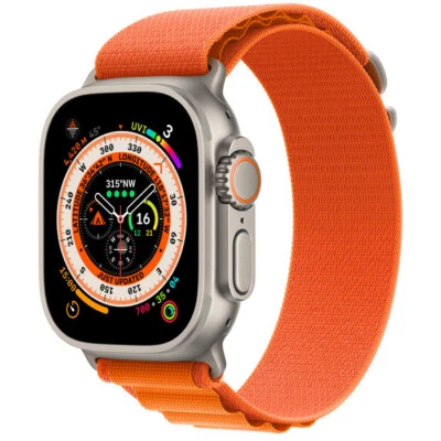 Apple Watch Ultra Titanium Case 49mm with Orange Alpine Loop GPS + Cellular - Image 1 of 3