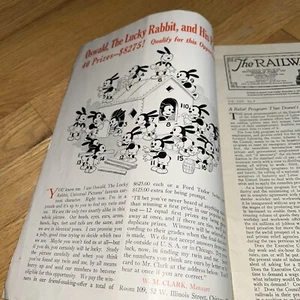 1931 THE RAILWAY CLERK - UNION Publication w/ OSWALD THE LUCKY RABBIT - Picture 1 of 19