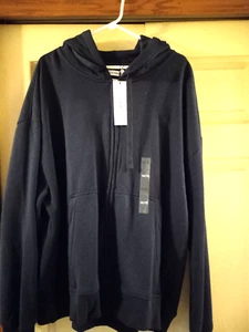 Calvin Klein Mens Hooded Zip Up Sweat Jacket Size XXL Black NWT - Picture 1 of 2