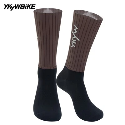 YKYWBIKE Unisex Aero Ciclismo Calcetines Aerodinámica Bicicleta de Carretera Carreras Calcetines Antideslizantes Foto 1 de 4