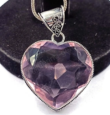 Colgante de 110,30 quilates de rubí rosa natural corte corazón piedra preciosa suelta certificada IGL 5JSI Foto 1 de 4