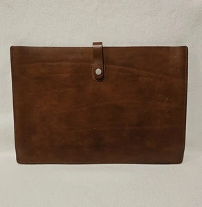 Billy Kirk für J. Crew Leder Dokumentenmappe Tasche Clutch - Bild 1 von 6