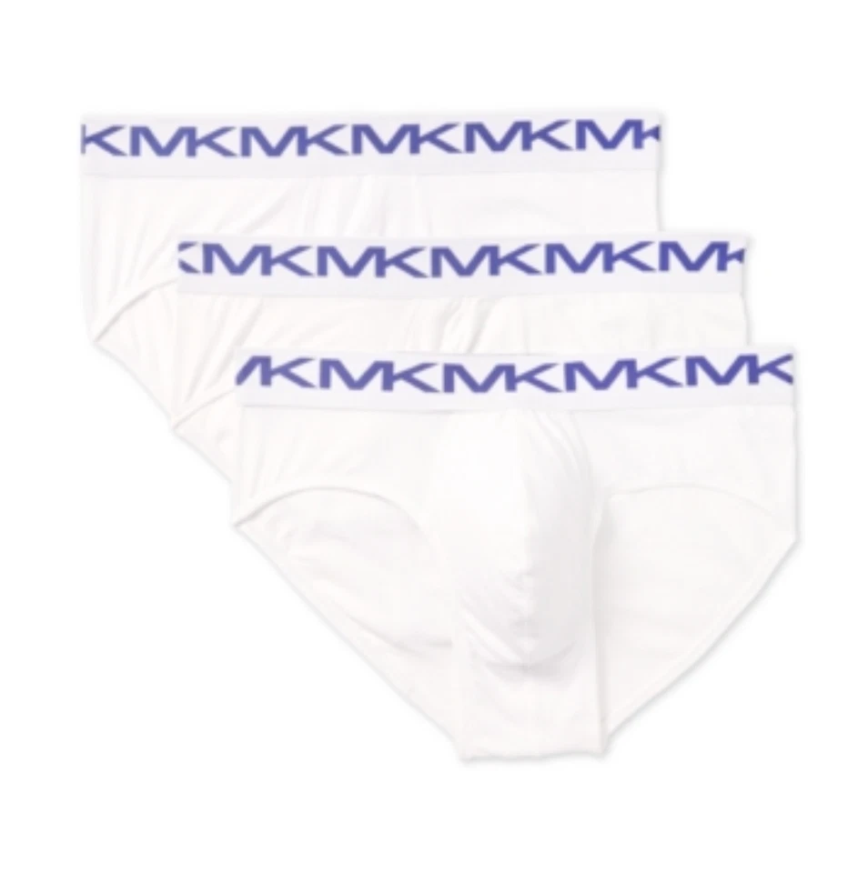 Michael Kors Men 3-Pk Stretch Factor Low-Rise Briefs White Size XL - Image 1 of 1