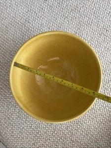 Vintage McCoy Pottery Yellow Mixing Bowl Speckled 6" Ribbed Beehive Ring Ware - Picture 1 of 3