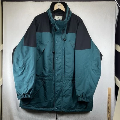 Vintage L.L.Веаn Тhinsulаte Ultrа Nylоn Shеll Нооded Рarkа Coat Men's XL - Image 1 of 4