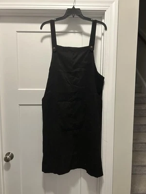 Vestido Total Bolsillo Negro Pana Talla 2X Bolsillos Delanteros y Traseros Midi Profesor Foto 1 de 4