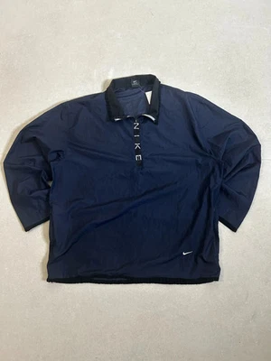 Nike Vintage Años 90 Azul Marino Cuarto Cremallera Talla L Foto 1 de 4