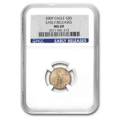 2009 1/10 oz American Gold Eagle MS-69 NGC (Early Releases) - Image 1 of 3