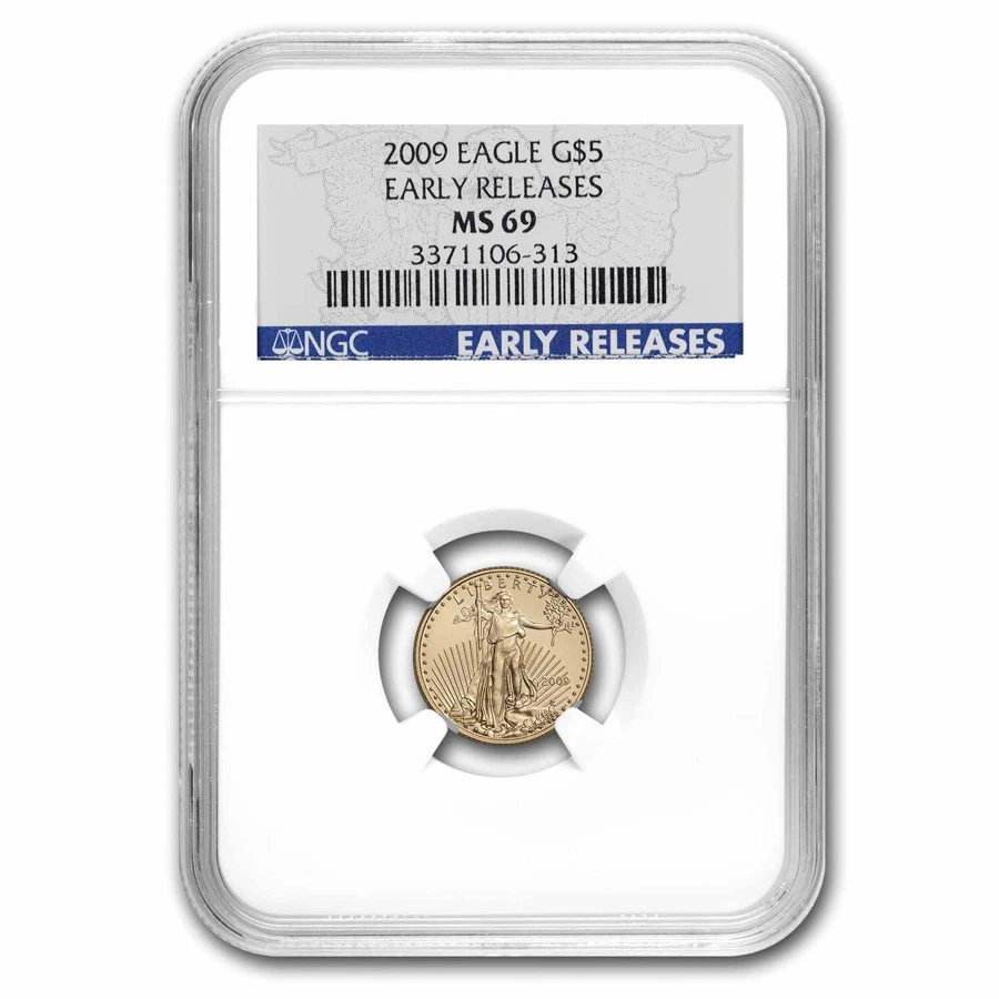 2009 1/10 oz American Gold Eagle MS-69 NGC (Early Releases) - Image 1 of 3