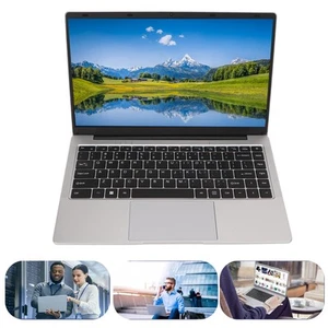 14.1In Laptop Lpddr4 6Gb M.2 128Gb Fhd Screen Silver For Celeron J41 TDM - Picture 1 of 22