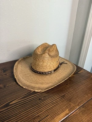 Sombrero de Vaquero Occidental Marrón Tostado Texas Dorado Talla Mediana 7 1/4 Foto 1 de 4