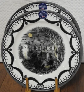 Royal Stafford Witches Coven Dinner Plates Halloween 11" Set Of 2 New - Picture 1 of 3