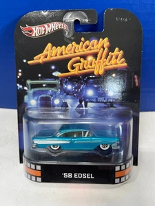 1/64 HOT WHEELS REAL RIDERS AMERICAN GRAFFITI 1958 EDSEL TEAL RETRO - Picture 1 of 2