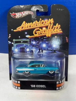 1/64 HOT WHEELS REAL RIDERS AMERICAN GRAFFITI 1958 EDSEL TEAL RETRO - Image 1 of 2