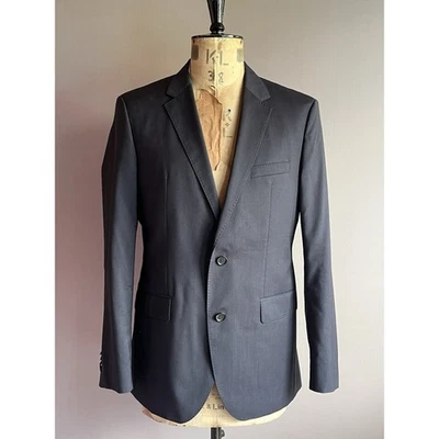 Blazer Hugo Boss Para Hombre Talla 40R Azul Marino Oscuro 100% Lana Chaqueta The Rider Foto 1 de 4