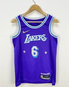 Maglia Nike NBA Los Angeles Lakers LeBron James #6 City Edition 2021 Swingman S - Foto 1 di 11
