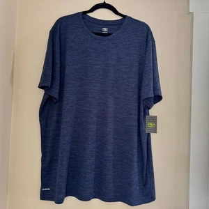 Herren Athletic Works Dri-Works blau Cove Streifen Jersey T-Shirt 2XL feuchtigkeitsableitend  - Bild 1 von 4