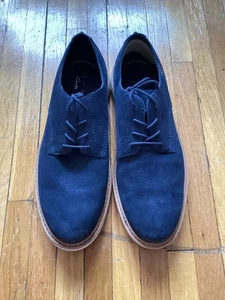 Zapatos con cordones Luxe CLARKS para hombre talla 9,5 azul marino liso nobuck, queda mucha vida - Imagen 1 de 7