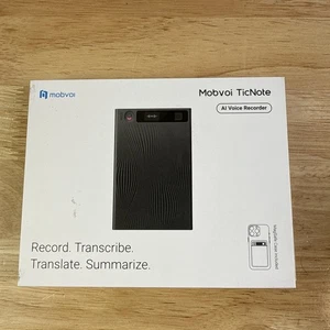 New! TicNote Mobvoi Al Voice Recorder - AI Transcribe - Bluetooth - 64GB - Case! - Picture 1 of 3
