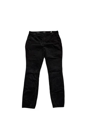 Pantalones de mezclilla NYDJ para mujer 14 negros de terciopelo cepillado Ami ajustados elevados pliegue lavado oscuro elásticos Foto 1 de 3