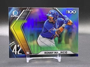 2022 Bowman Chrome #BTP-42 Ronny Mauricio New York Mets Scouts Top 100 - Picture 1 of 2