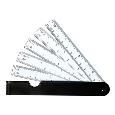 Drafting Fan Plastic Architect Engineering Metric Scale Ruler Flexible Ruler - Image 1 of 4