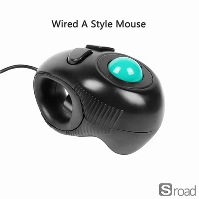 Ergonomic Thumb Trackball Mouse, Wireless & Wired, 1600DPI, Vertical Design - Image 1 of 4