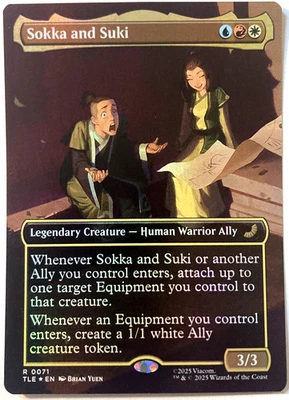 MTG Sokka and Suki (Borderless Foil) Avatar Eternal-Legal 71 NM - Image 1 of 4