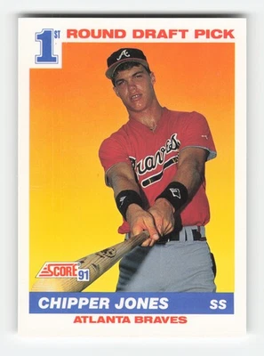 1991 Score #671 Chipper Jones RC Near Mint or Better - Image 1 of 2