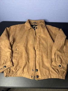 Weatherproof Men's Brown Faux Suede Size M Full Zip Jacket Jerry Seinfeld - Picture 1 of 9