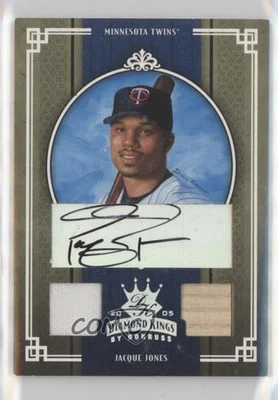 2005 Donruss Diamond Kings Silver Materials Signatures /50 Jacque Jones Auto - Image 1 of 2