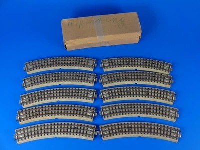 MARKLIN H0 - 3600 A - 10x Curved Track - M Track center rail / BOX - EXC - Image 1 of 4