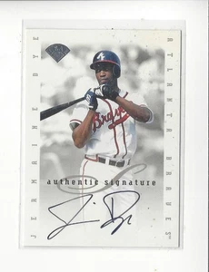 1996 Leaf Signature Extended Jermaine Dye Rookie AUTOGRAPH Braves - Picture 1 of 2