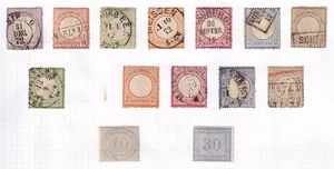 German Reich 1872 collection of 14 CLASSIC stamps / HIGH VALUE! - Picture 1 of 1