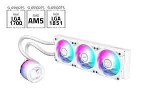 AORUS WATERFORCE X II 360 ICE Liquid CPU Cooler, 360mm Radiator with 3x 120mm - Picture 1 of 5