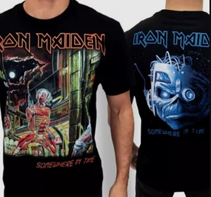 Iron Maiden 2 Sided Tee – Somewhere In Time DesignT-shirt tshirt - Picture 1 of 1