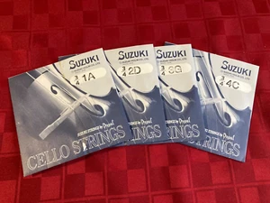 SUZUKI by DOGAL 3/4 Cello String Set - Picture 1 of 3